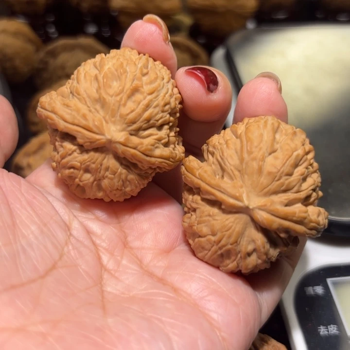 核桃手串/手链39全品无修球白一对文玩核桃