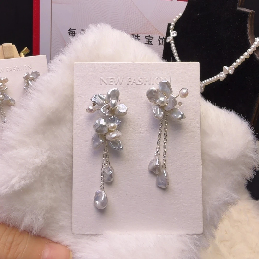 琉璃纯铜合金耳钉