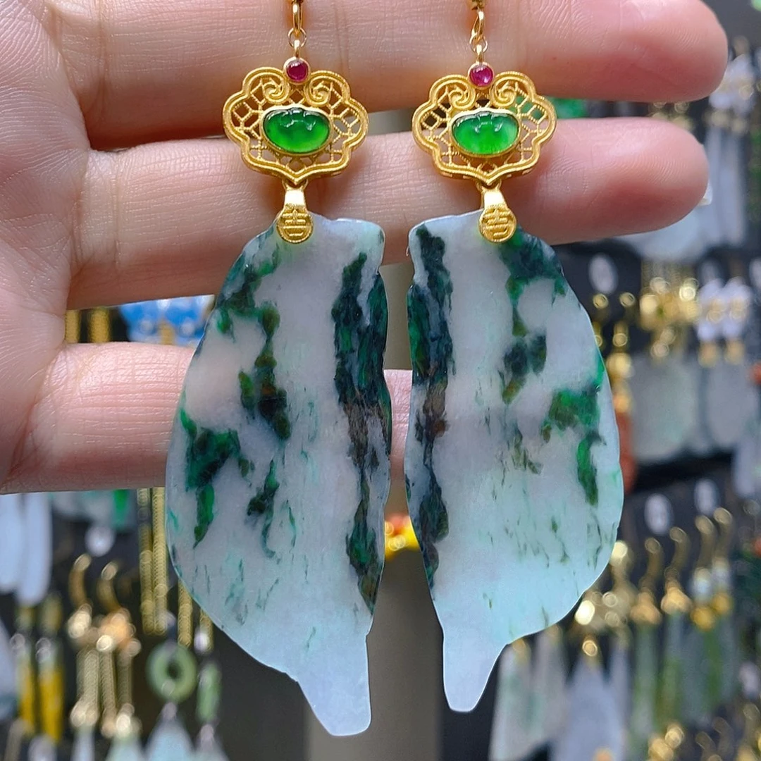 未镶嵌翡翠耳饰翡翠