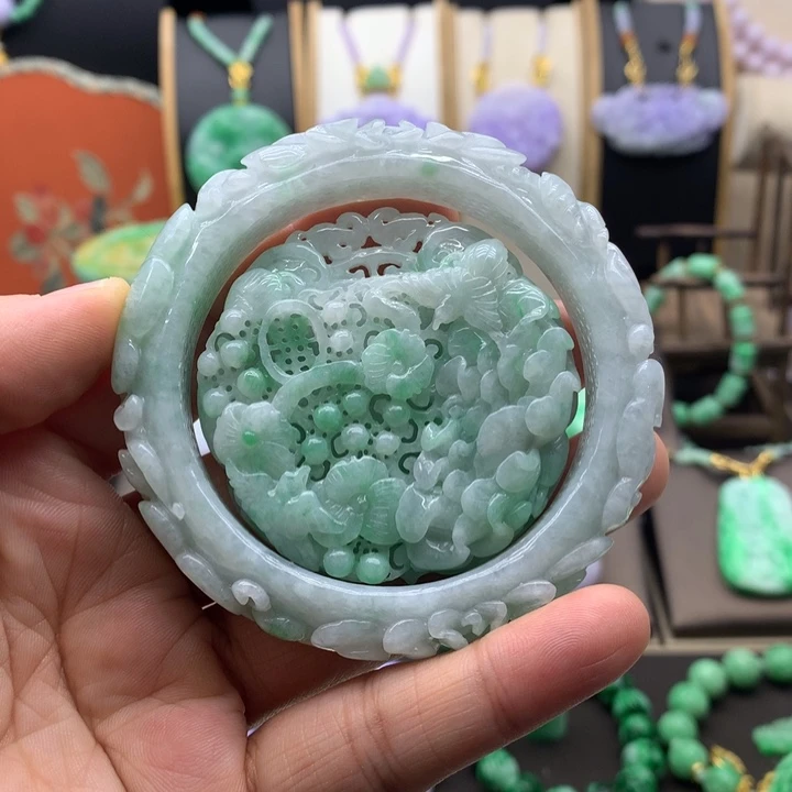 翡翠未镶嵌手链翡翠手镯56