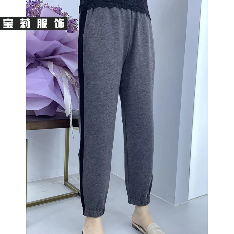 侧边竖条显瘦百搭休闲裤220180