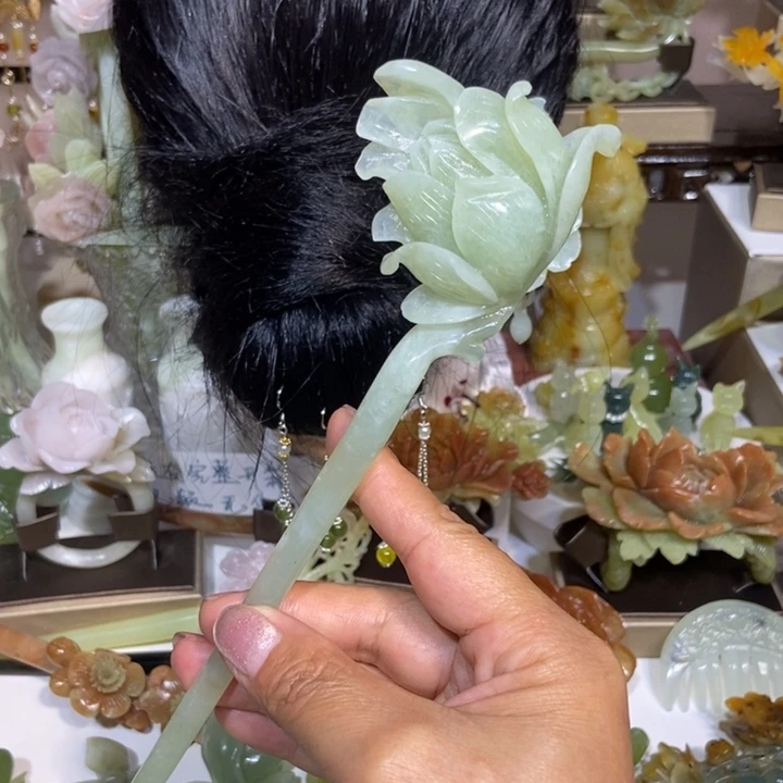 未镶嵌蛇纹石玉发饰