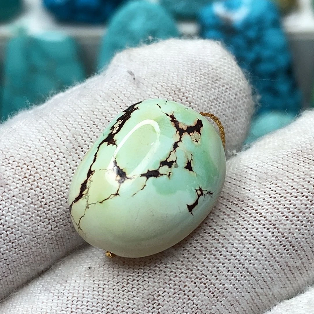 绿松石未镶嵌原矿绿松石地大质检