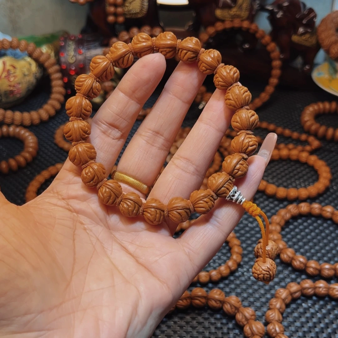 桃核手串13精品小金豆手持