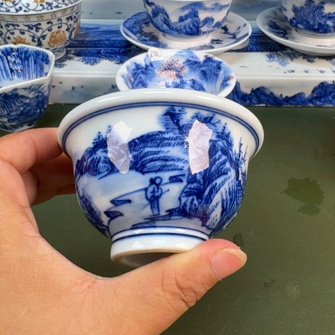 景德镇纯水绘茶具圆圆204