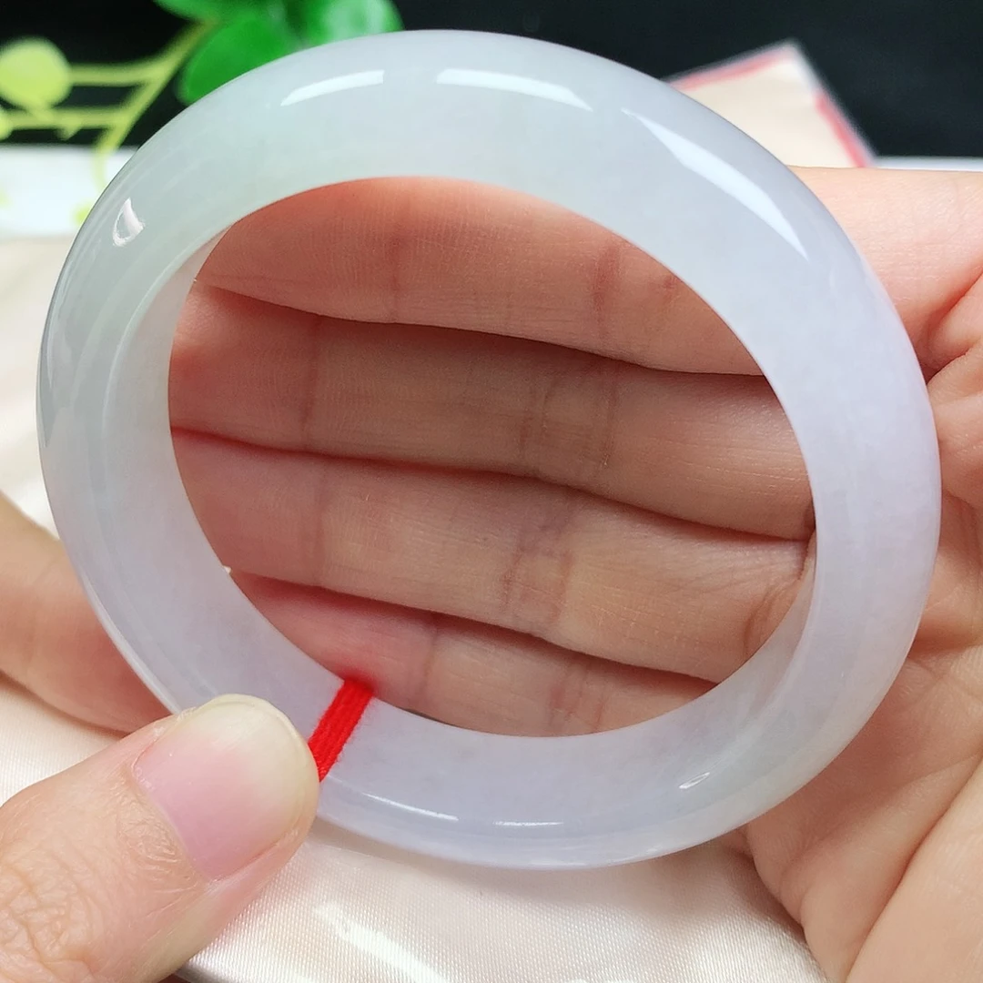 未镶嵌手镯翡翠53.9圈口冰春彩740