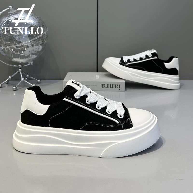 Tunllo鞋子新款男鞋简约韩版潮流板鞋透气百搭运动休闲鞋帆布鞋男