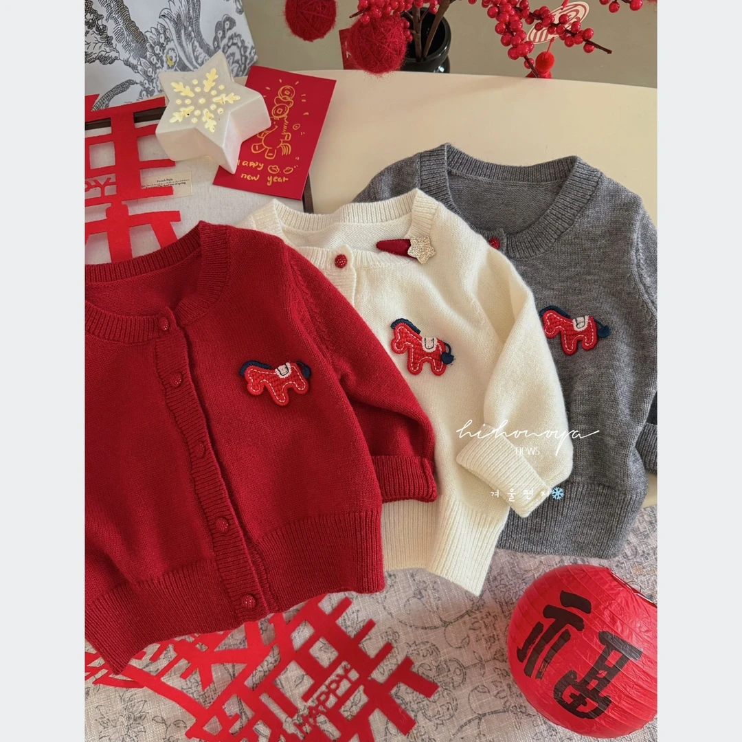 【小马限定】十七Hihoniya~2025冬季亲子新年小马标软糯开衫毛衣