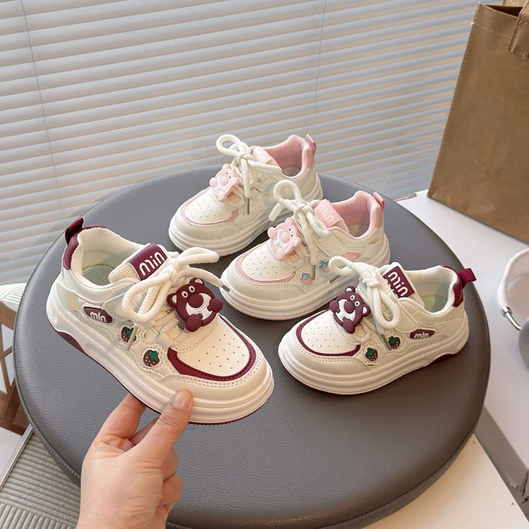 女童板鞋2025春秋季新款新中式校园洋气卡通小白鞋外穿儿童运动鞋