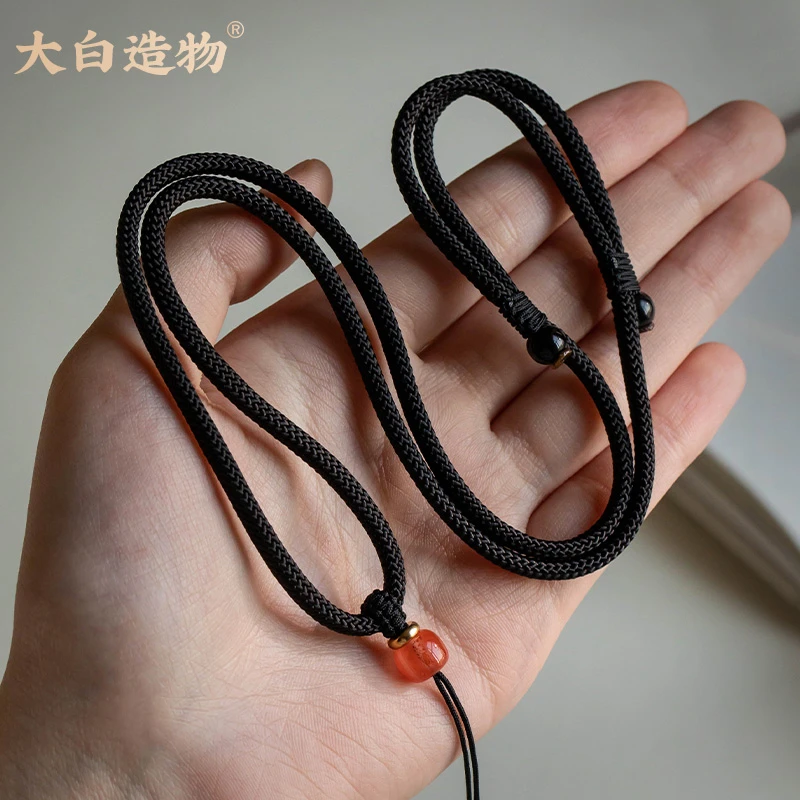 帝王砂桶珠可DIY经典百搭编织挂脖吊坠免绑吊坠挂绳