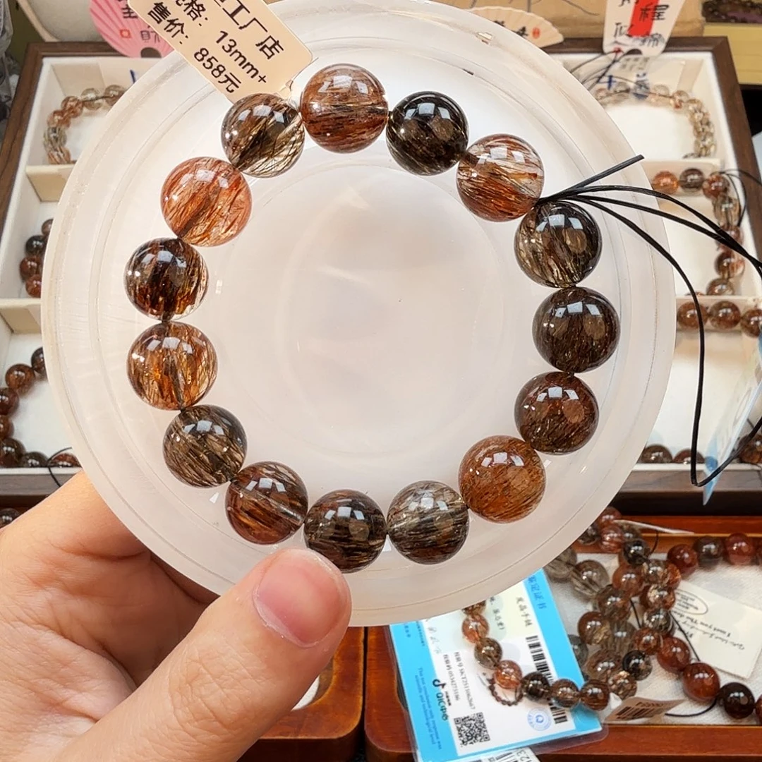 手链发晶未镶嵌天然水晶黑金超七直播间链接