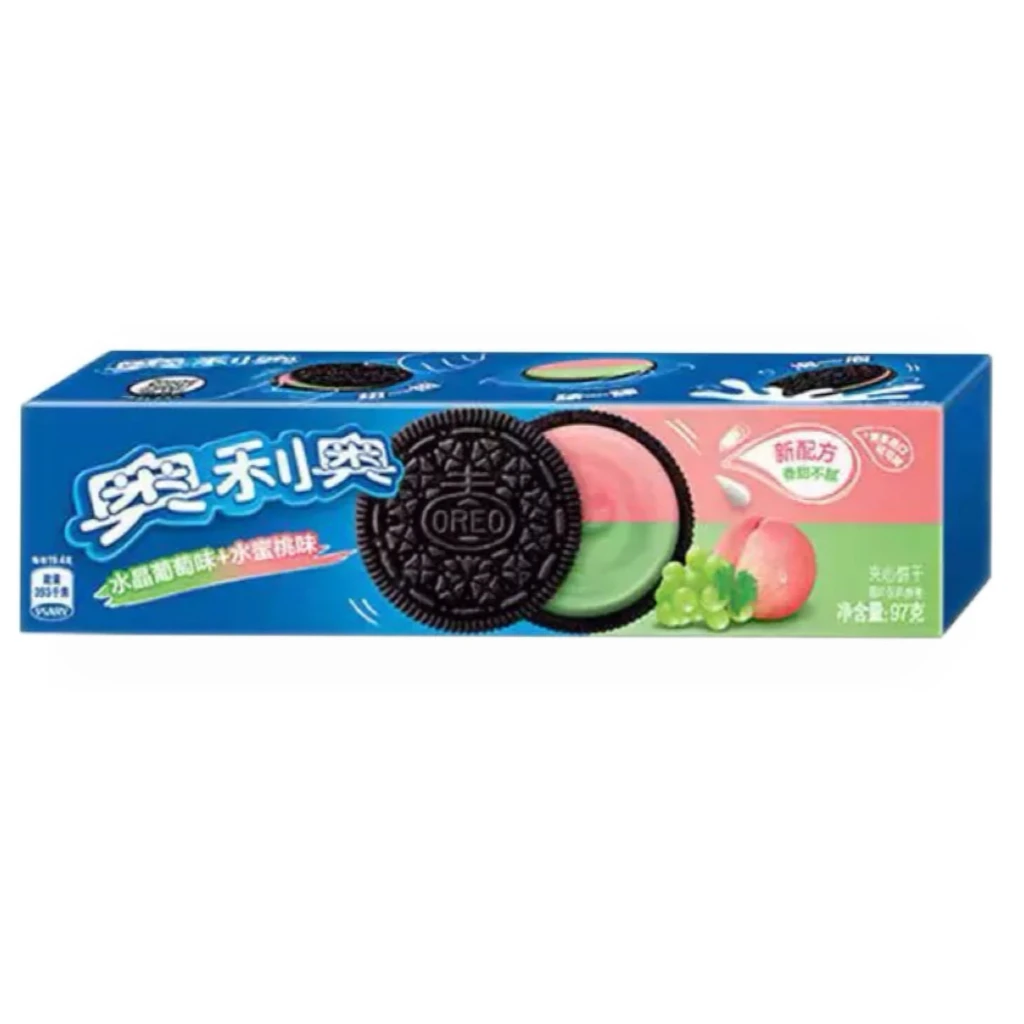 奥利奥缤纷双果味夹心饼干水晶葡萄+水蜜桃味97g */盒