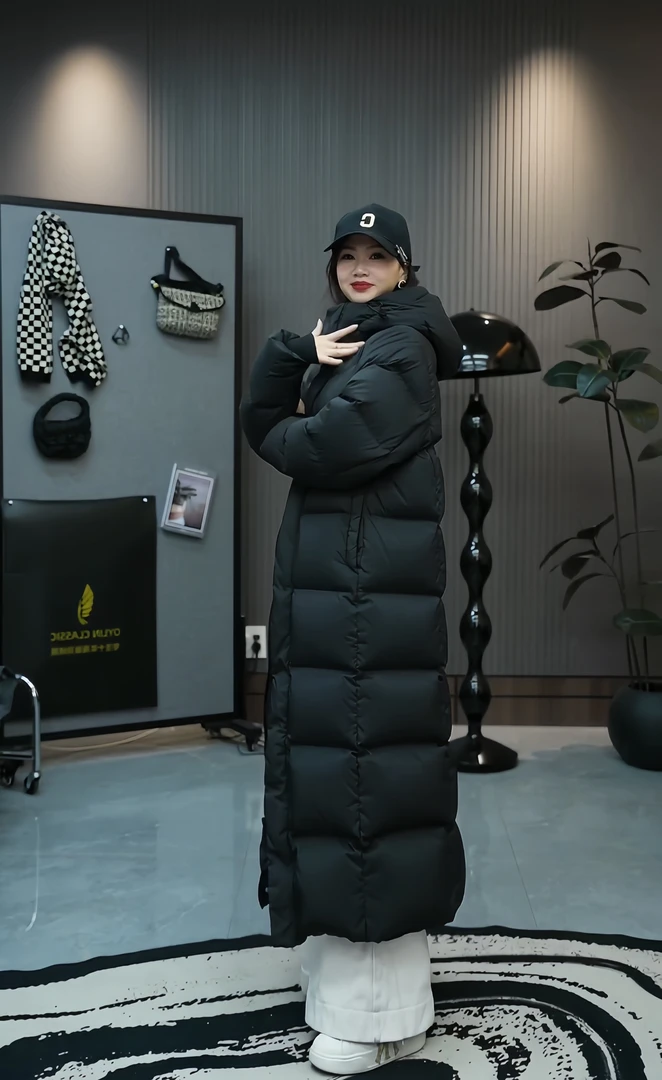 OYLIN品牌鹅绒服 新款加厚升级款男女同款  超长款鹅绒服