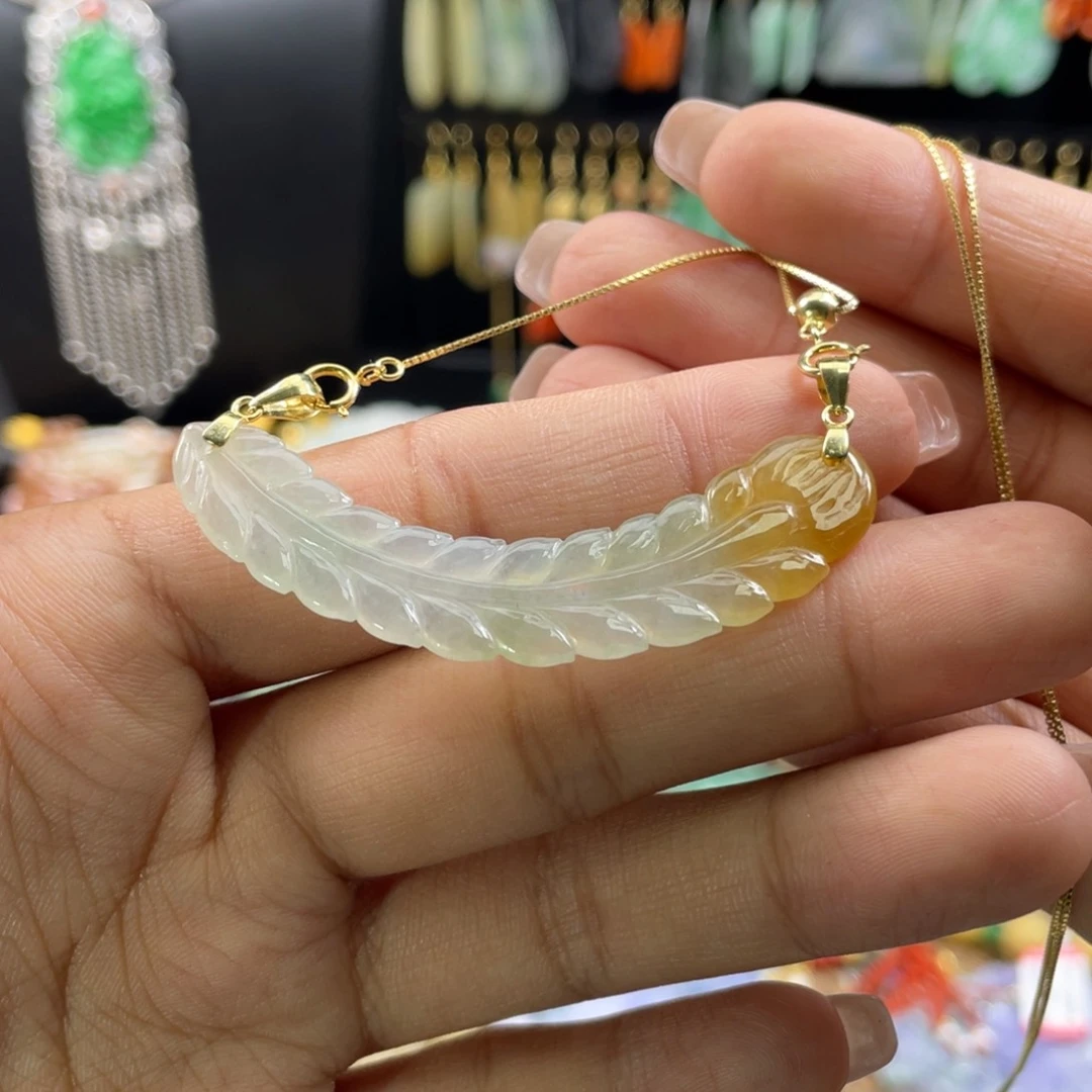 翡翠未镶嵌颈饰代编织