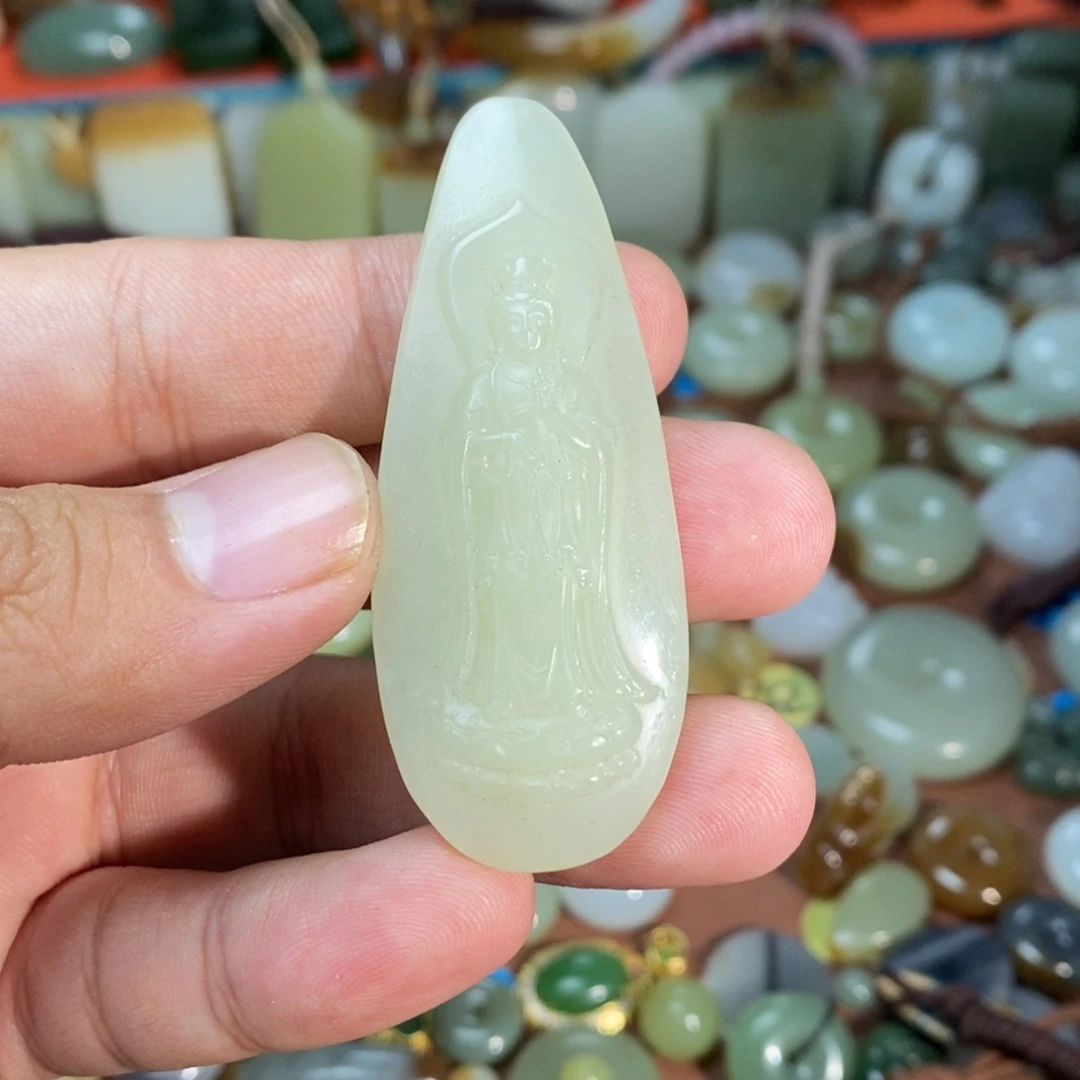 和田玉未镶嵌吊坠(不含链)