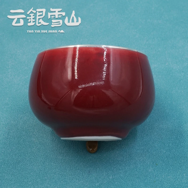云银雪山 足银陶瓷银制品 富贵银杯 待客自用皆可经典款  YW77