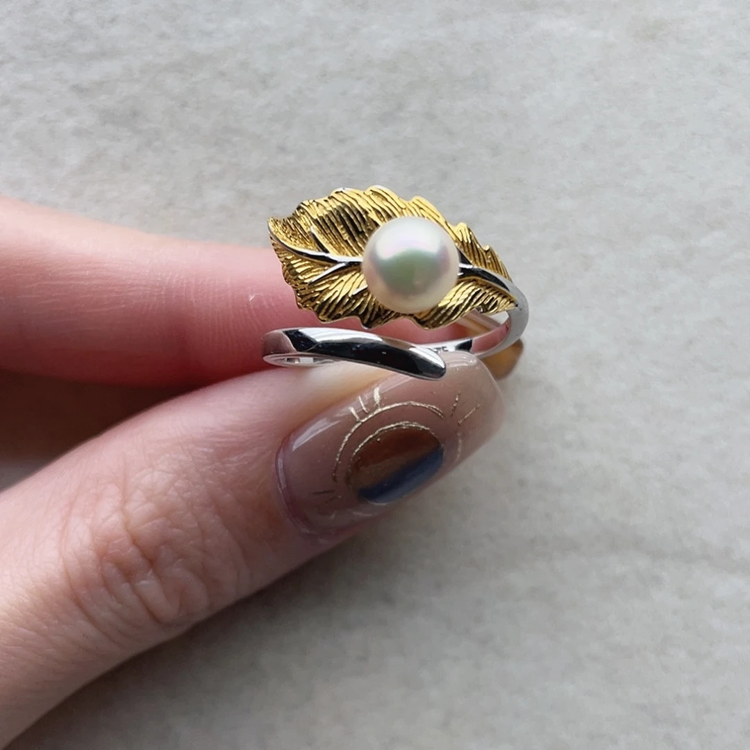 银S925镶嵌海水珍珠戒指61