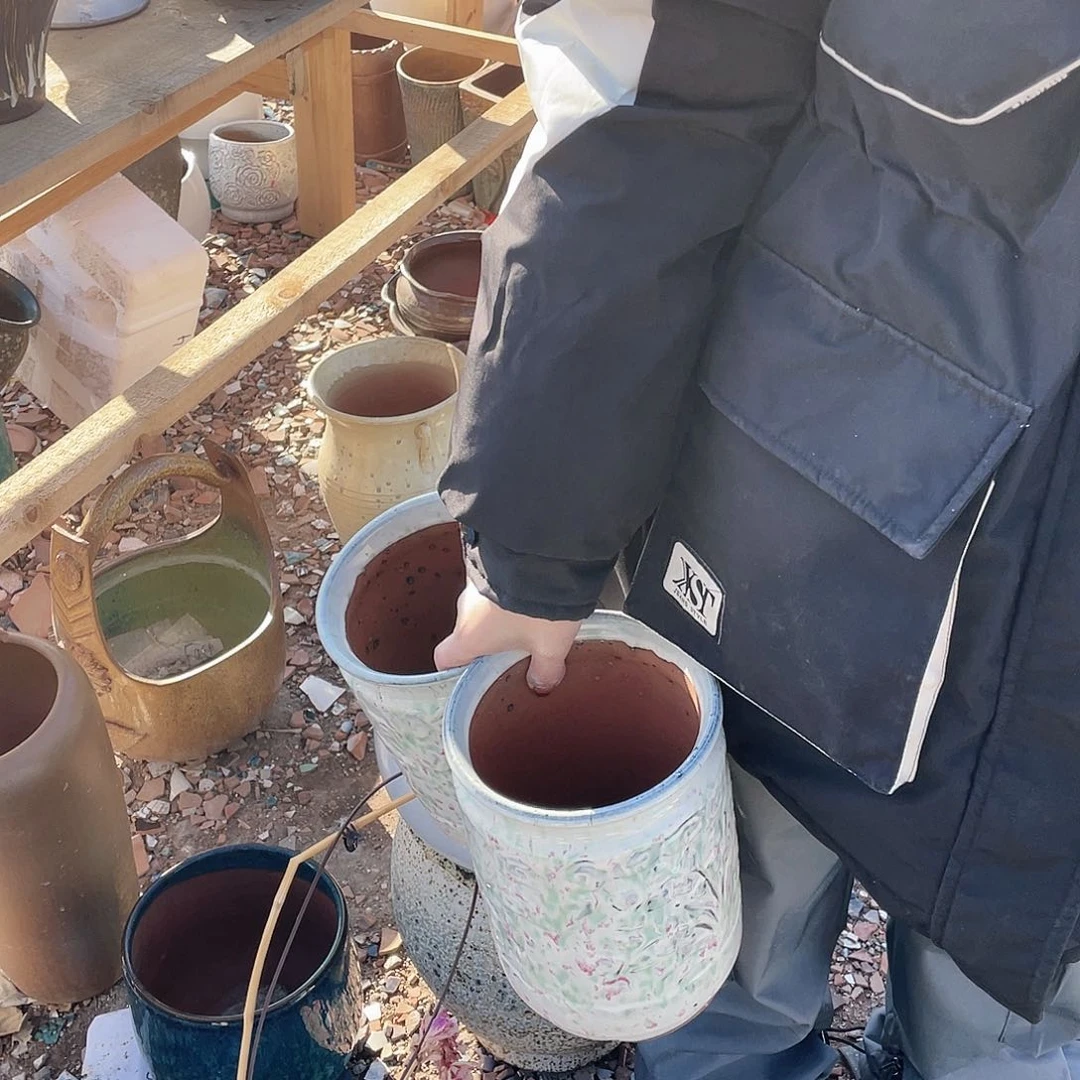 红陶王嫂花盆0127-32