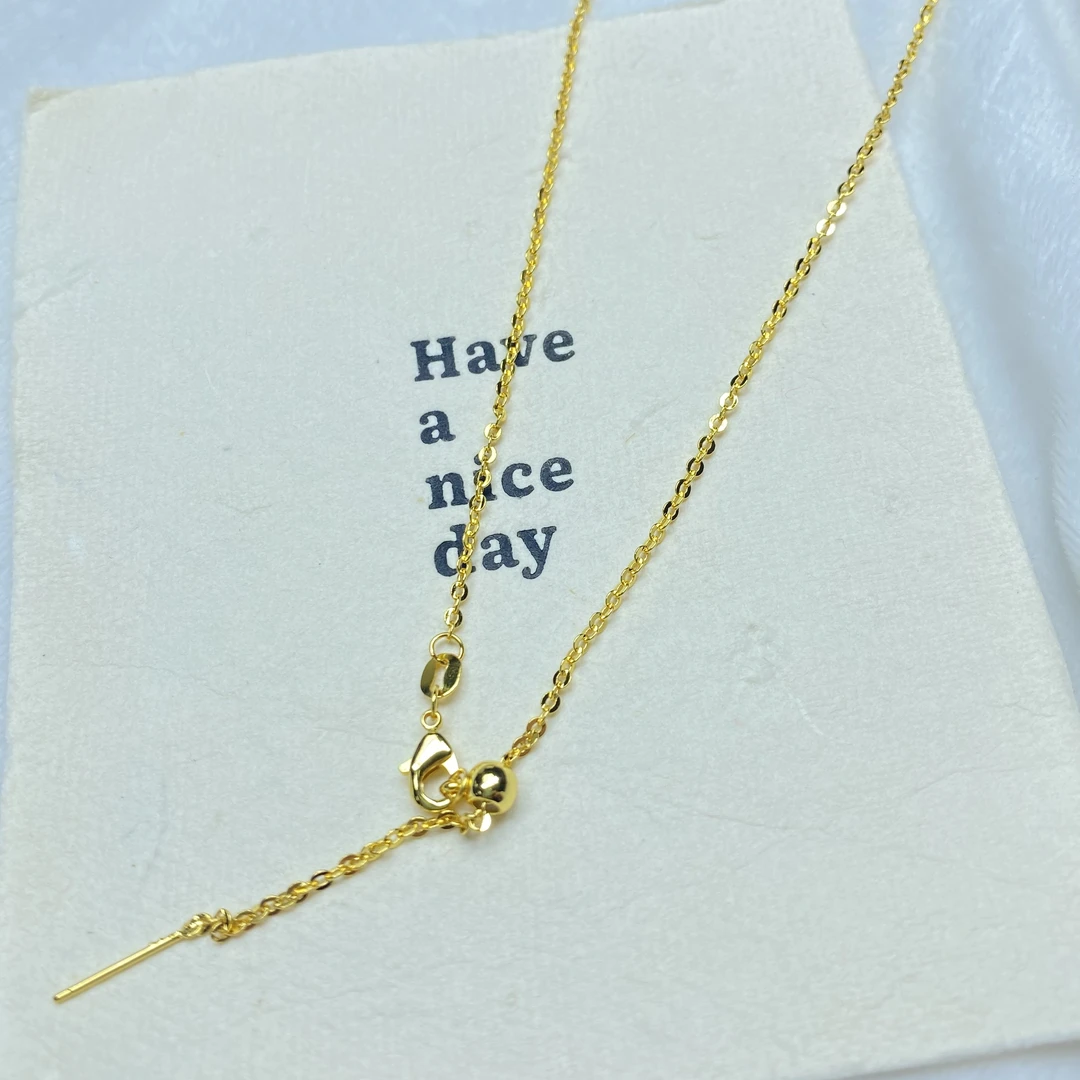 爆款 K04144黄色闪o针式项链多样性发货47270