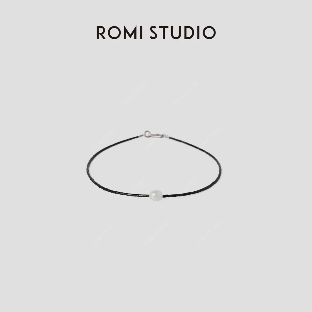ROMI STUDIO 铜合金仿珍珠手链 法式复古一粒珠项链RWCRP34065