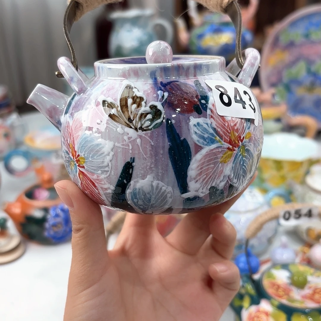 景德镇手绘高温釉下彩陶瓷茶具
