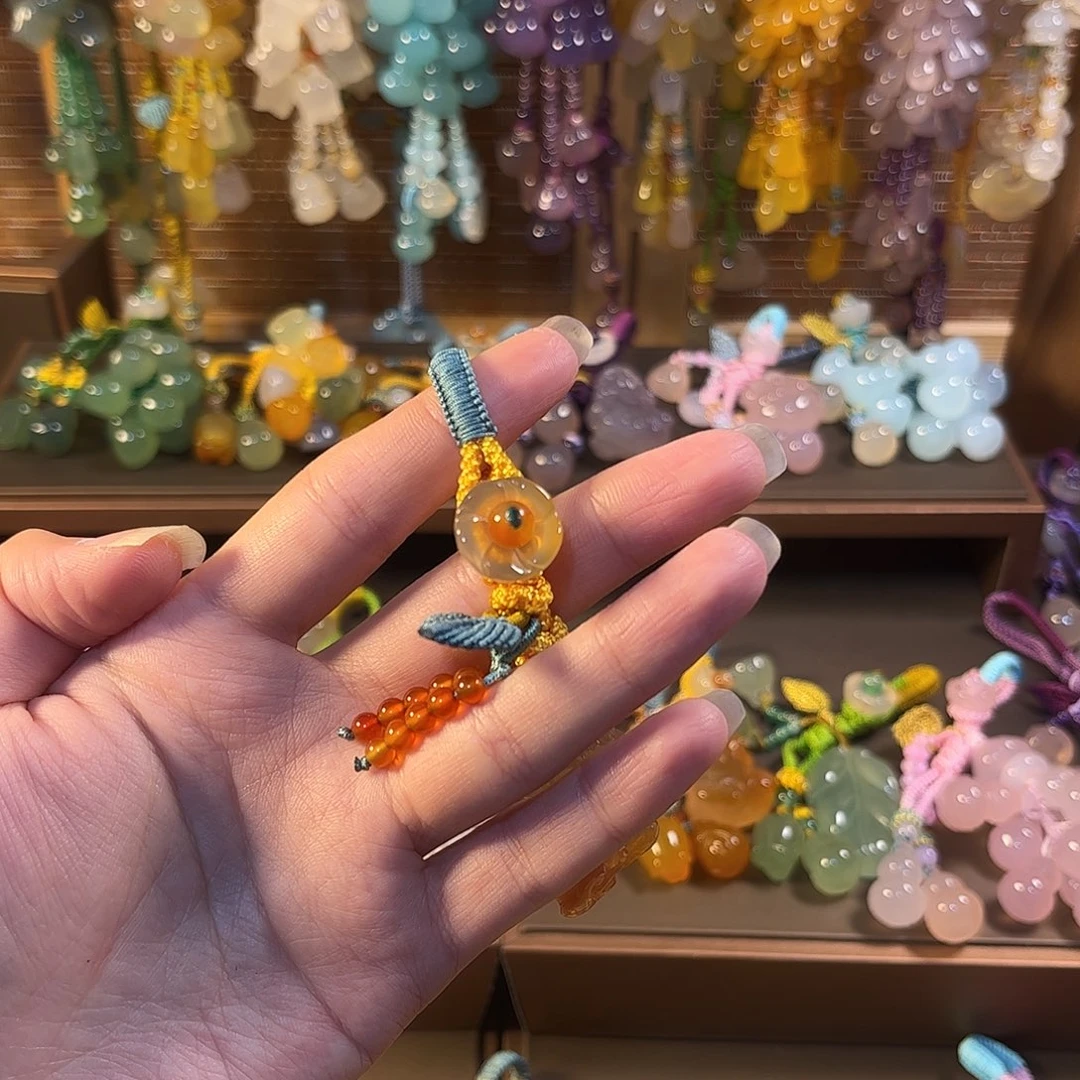 独***舞玛瑙/玉髓未镶嵌车挂钥匙扣