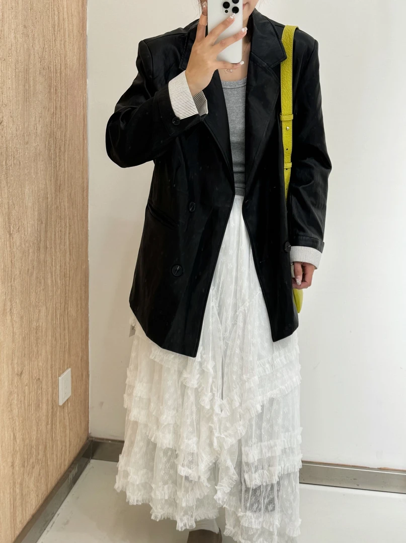 【小小链接】棉服温柔中长款时尚高腰小众修身印花拼接