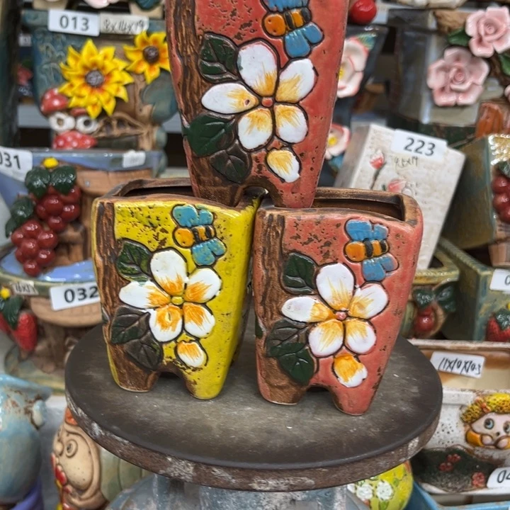 紫砂花盆粗陶材质多肉花盆