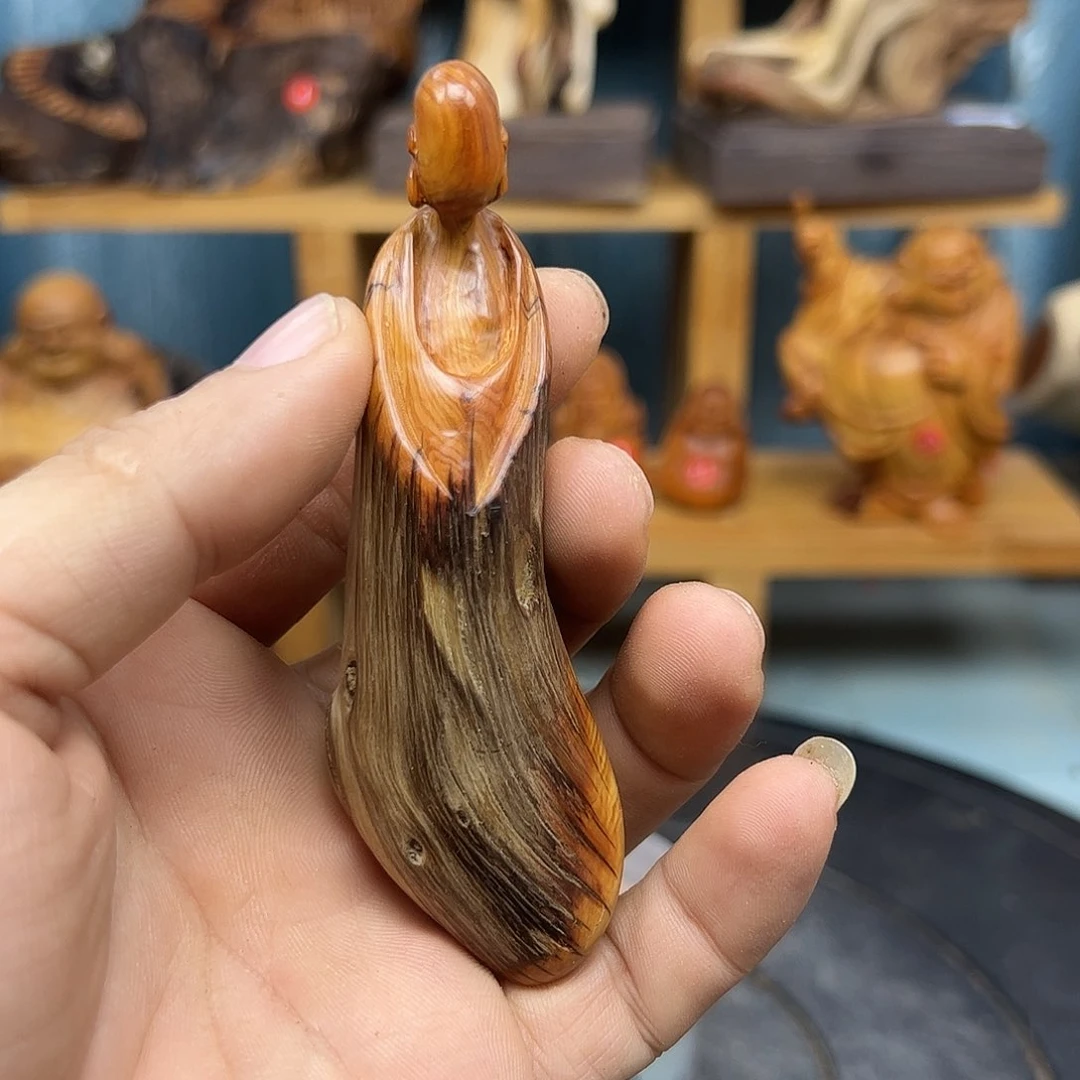 木你**敌崖柏木摆件手把件