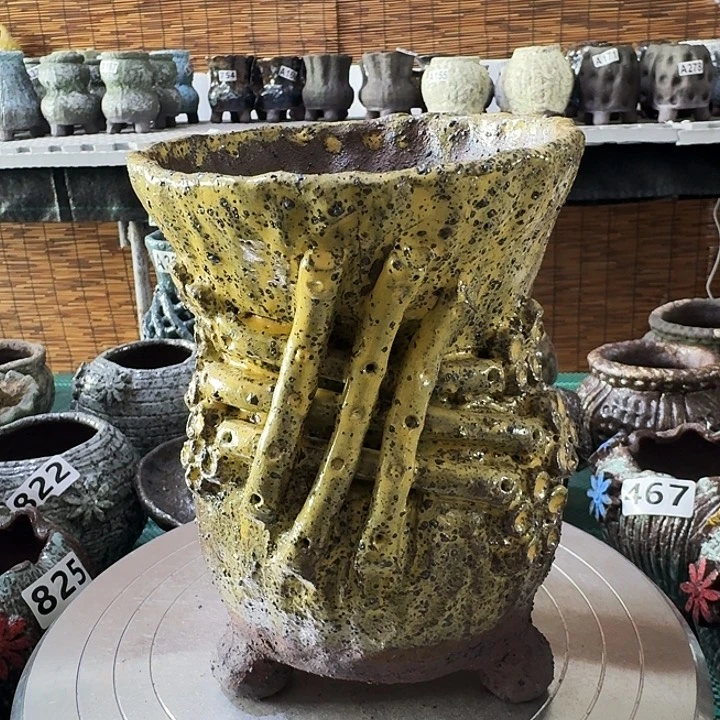 内口12高17粗陶手工制作