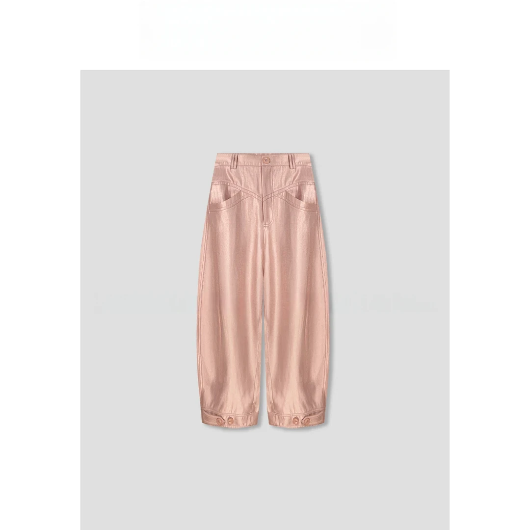 FANRUI/泛芮「痞镜」新款时事设计感宽松薄芮范夏款直筒西装裤