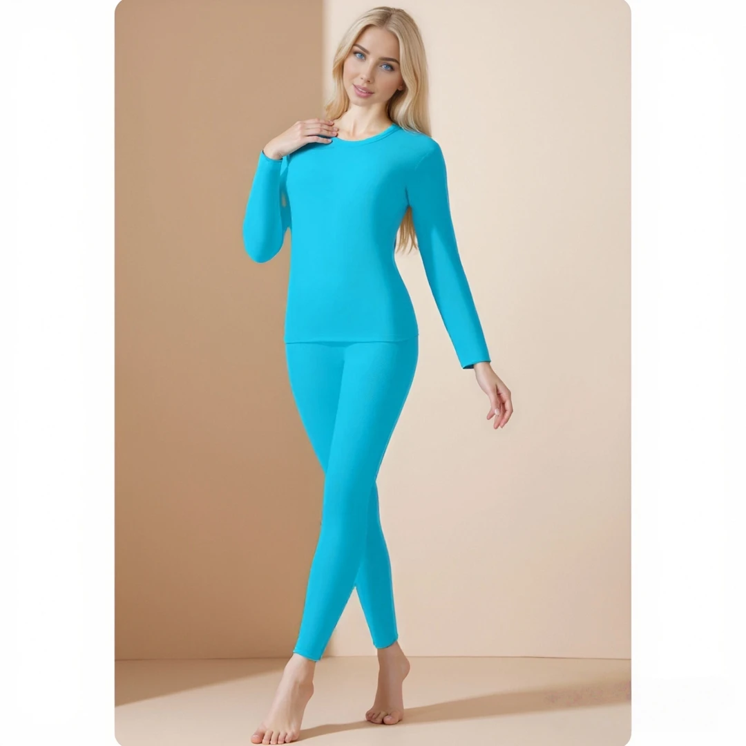 女士秋衣秋裤套装02434长袖长裤保暖套装亲肤舒适