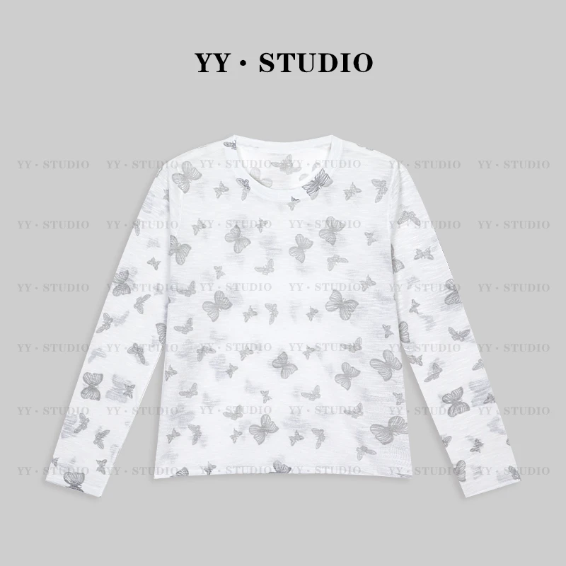 【丢丢】夏季薄款蝴蝶防晒长袖YY-1527