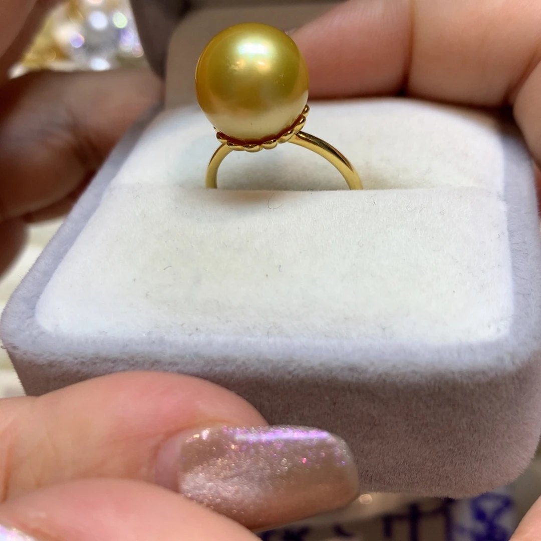 海水珍珠戒指银S925镶嵌