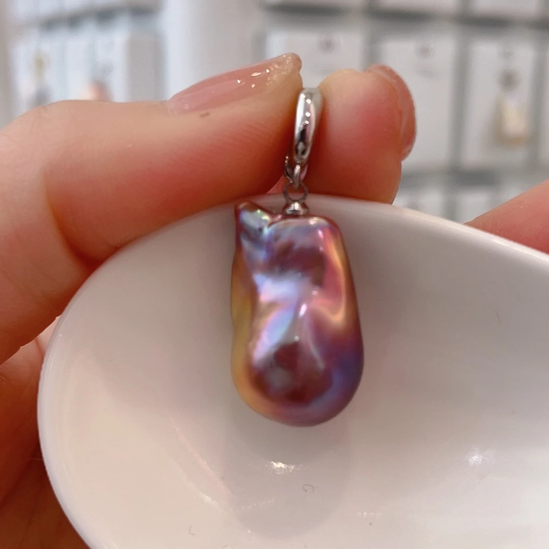 淡水珍珠颈饰银S925镶嵌