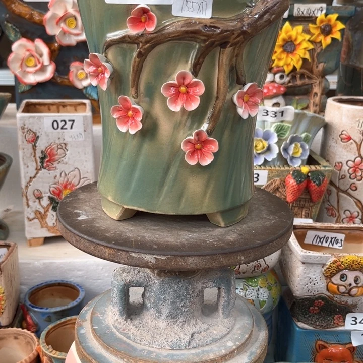 紫砂花盆粗陶材质多肉花盆