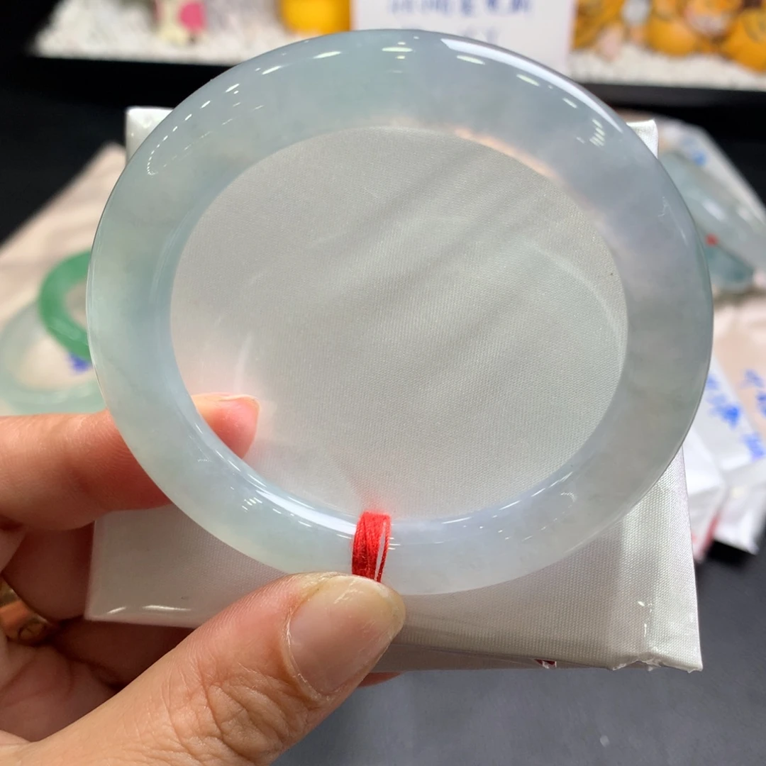 翡翠未镶嵌手镯55圆条