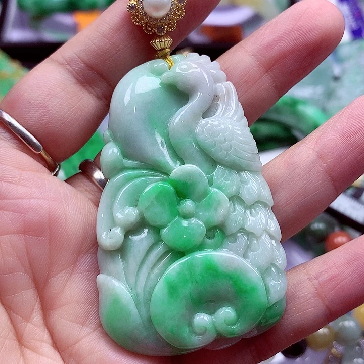 颈饰银S925镶嵌翡翠翡翠