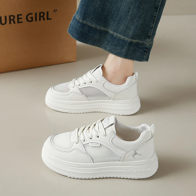 春夏新款女生休闲透气网面板鞋K2506