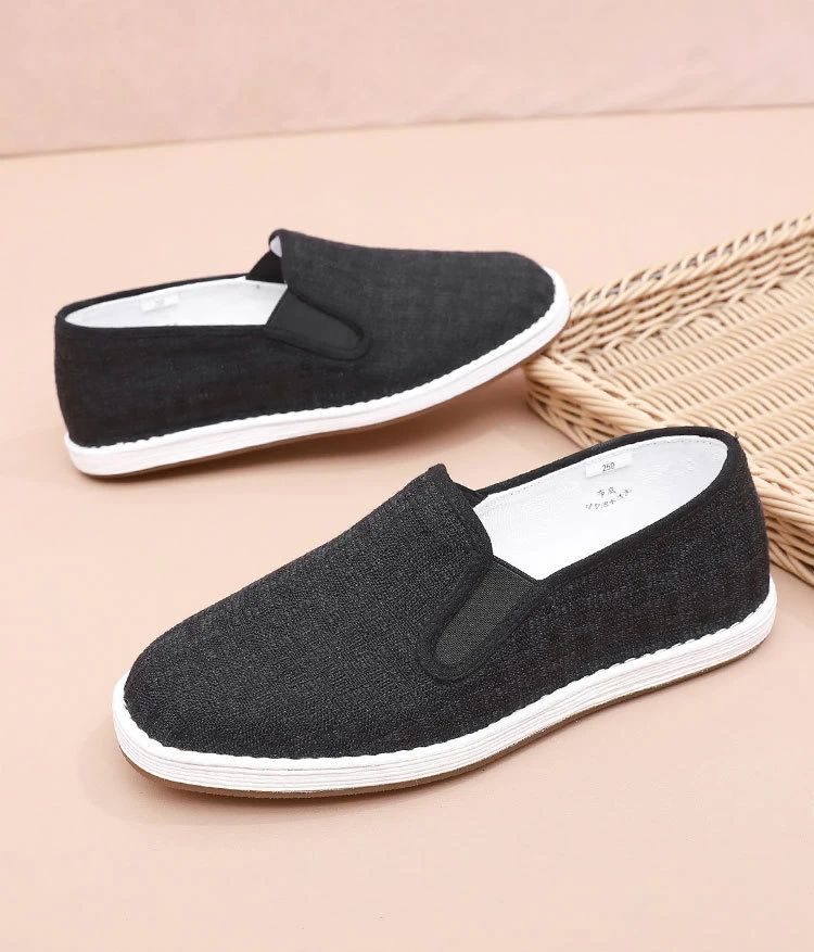 老北京布鞋男春夏手工千层底传统布鞋男透气日常休闲男款平底单鞋