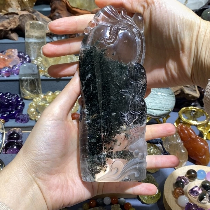 M***尔水晶珠宝半成品未镶嵌摆件