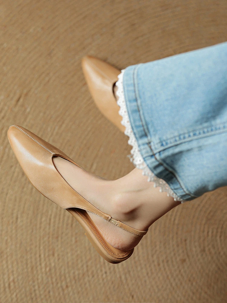 凉拖鞋水晶1cm时装软底2025年夏季韩版平跟纯色z真皮百搭粗跟女