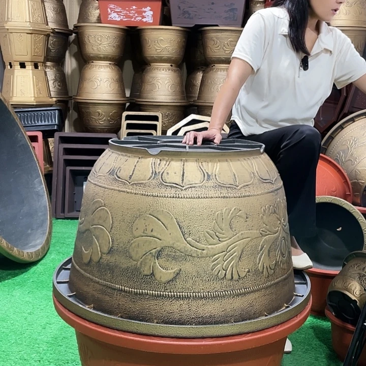 圆盆古铜一米二两个