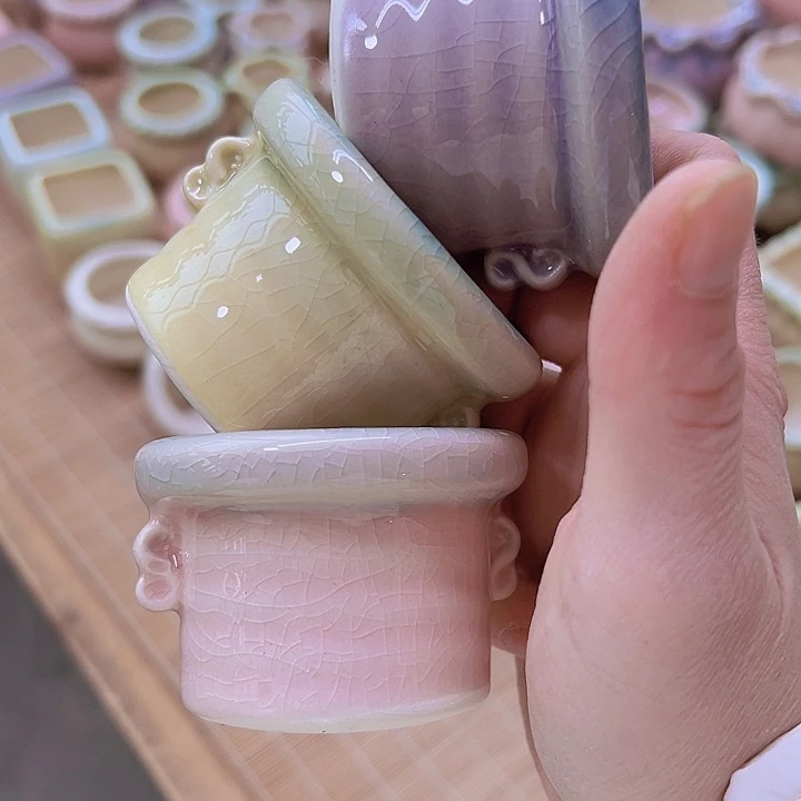 红陶陶瓷花盆当场满12包邮