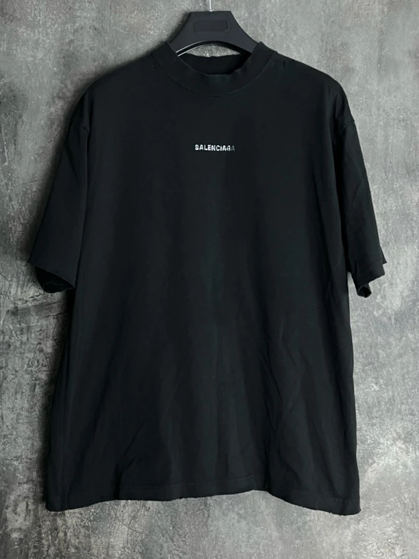 全新未使用 Balenciaga/巴黎世家 L码*1/前后logo水砖短袖/03423