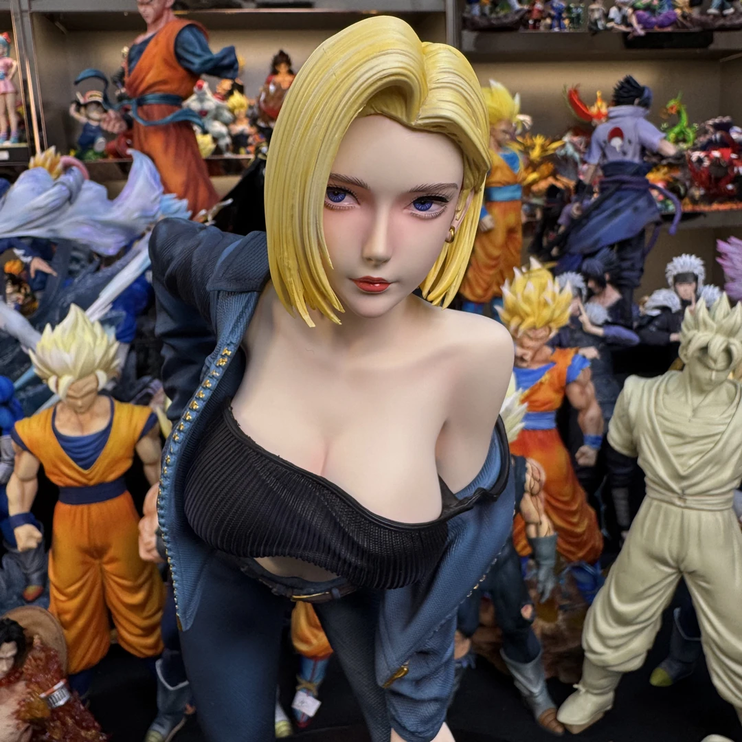 43cm粉蝶1:1复刻版18号人造人七龙珠美少女动漫潮玩周边超大手办