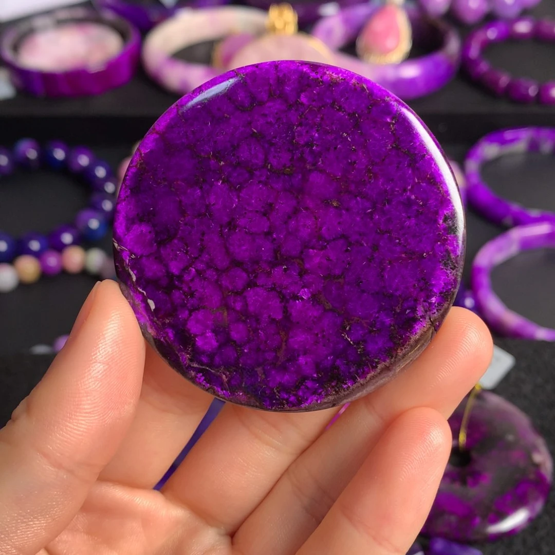 苏纪石（舒俱来）未镶嵌丝绒圆牌