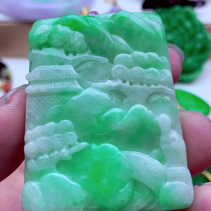 翡翠未镶嵌吊坠(不含链)