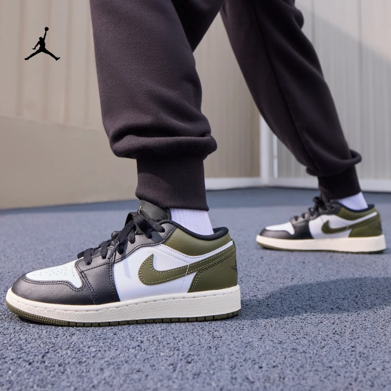 【流光风】耐克板鞋女鞋新款AIR JORDAN 1低帮透气休闲鞋子553560