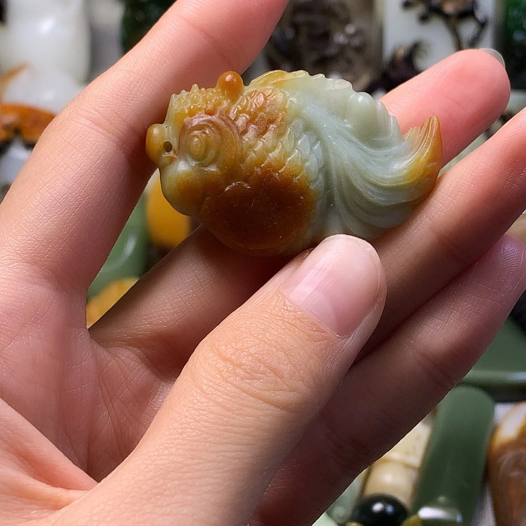 未镶嵌和田玉挂件四*草